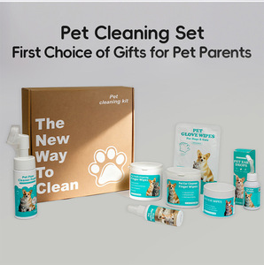 Custom logo Pet Gift Set Dog Cat Paw Cleaning Ear Drop Pet Deodorant Spray Pet Glove <strong>Wipe</strong> Pet Grooming Set Care Wet <strong>Wipes</strong> Set - Product Image 5