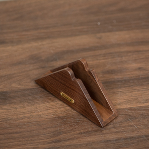 Solid Wood <b>Tissue</b> Holder Walnut <b>Color</b> Food Grade Material Front Of House Service - Product Image 4