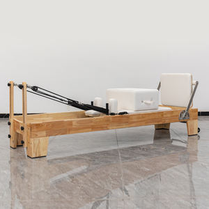 Reformer Pilates Classique en Chêne Durable avec Fonctionnalités Réglables pour Studio Personnel, <span class=keywords><strong>Yoga</strong></span> et Entraînement de Santé - Product Image 5