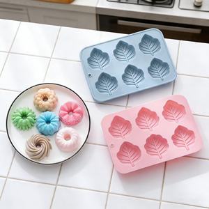 Molde de Silicona para Pastel con Logotipo Personalizado al por Mayor, Molde de Silicona para Pastel con Forma de Estrella, Cuadrado, Luna y Hoja, Apto para Cocina - Product Image 5