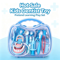 Kit de jeu de rôle dentiste pour enfants, étui de rangement portable, kit dentaire éducatif pour l'apprentissage des soins dentaires