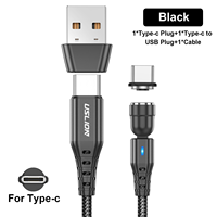 Câble USB pour appareil photo iPhone Android 3 en 1, magnétique, charge rapide 3A, transfert de données en nylon tressé, type C, lecteur MP3