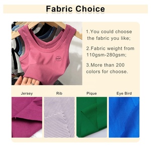 Ibbed ank OP holomen hoosale iigh uality shion Olid or olor uustom UAL asual ports brombroidery uxury ottotton/panpandex ra - Product Image 3