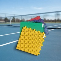 Dalles de tennis professionnelles, absorption des chocs, grille en plastique PP, revêtement de sol sportif modulaire, installation facile, sol suspendu