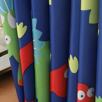 Rideaux occultants personnalisés à imprimé dinosaure en polyester pour chambre d'enfant, occultation totale, protection solaire et intimité