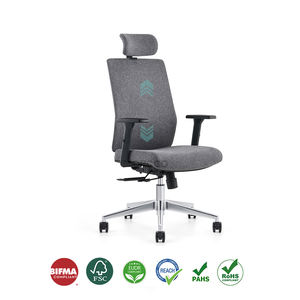Chaise de <span class=keywords><strong>bureau</strong></span> exécutive en tissu maillé, ergonomique, moderne, écologique, avec dossier réglable et soutien lombaire en tissu EUDR EU - Product Image 4