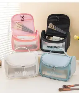 New PVC Cosmetic Bag Ins Advanced Portable Storage Large Capacity Waterproof Transparent Bag Outdoor Travel Bag
