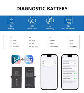 แบตเตอรี่โทรศัพท์มือถือ Elekworld OEM ใหม่ 0 รอบการใช้งาน สำหรับ <span class=keywords><strong>iPhone</strong></span> 12-15 Pro Max - Product Image 2