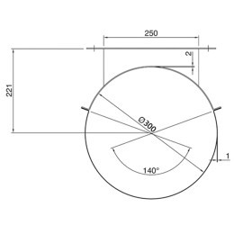 Easy-Line Supporto a Muro DN300 Acciaio Inossidabile - Product Image 2