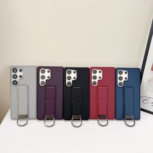 <span class=keywords><strong>Funda</strong></span> para Teléfono con Soporte Plegable para Muñeca, Color Puro, TPU y PC, para Samsung Galaxy S26 Ultra S25 S24 - Product Image 1