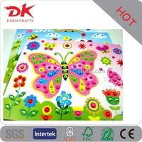 Kits de mosaïque de diamants DIY pour enfants avec image personnalisée, poisson, autocollants ronds en pierre, kits de peinture au diamant en cristal de strass DIY
