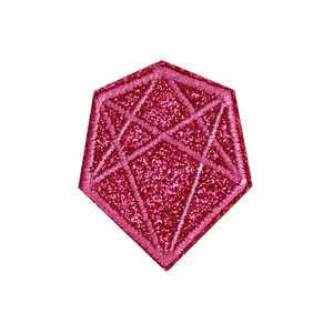 Stamped cross stitch punch needle rug stitching accessories hand Needlework Rose red polygon logo Pretty embroidery patches