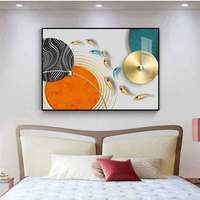 Vente en gros de décoration de restaurant géométrie horizontale moderne luxe boîte électrique obstruction couvercle de compteur électrique peinture décorative