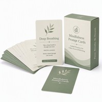 Cartes de méditation personnalisées pour la pleine conscience, la respiration et la gratitude – Cartes flash pour studio de yoga, bien-être et thérapie – Vente en gros OEM en papier