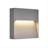 PC2002 6W Luminaire mural carré étanche à LED SMD pour escaliers extérieurs, marches, IP65, lampe murale moderne