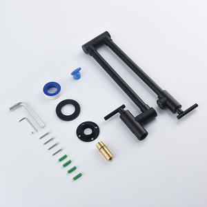 Robinet de remplissage de Pot noir Commercial à montage mural, bec à Double Joint, bras pivotant, robinet de <span class=keywords><strong>cuisine</strong></span> en laiton pliant - Product Image 6