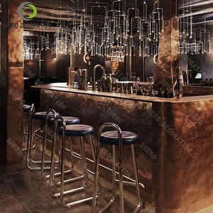 Conception de comptoir de bar pour boîte de nuit, mobilier de boîte de nuit personnalisé et durable, présentoir à vin en métal pour la décoration de boîte de nuit - Product Image 2