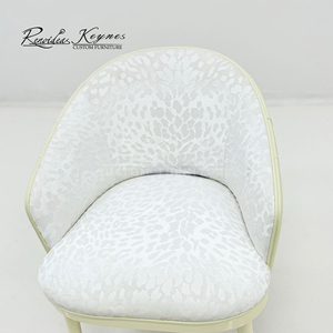 Sillón de tela con diseño personalizado de producción en gran volumen Keynes, color blanco crema, para descanso y ocio. - Product Image 5
