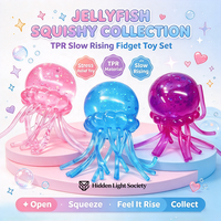 Jouet Squishy Méduse Géante en Maltose à Remontée Lente, Anti-Stress et Anti-Anxiété, Jouets Fidget pour Enfants, Jouets Promotionnels
