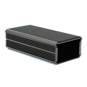 80x45 mm High Quality Aluminum 6063 Alloy Material Extruded Enclosure With Heatsink Fins For Electronic Instrument