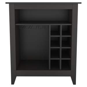 DB New Canaan Armario Bar de 6 Botellas con 1 Cajón y 1 Estante Negro Wengue - Product Image 4