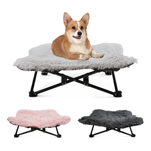 Erhöhtes Hunde bett zusammen klappbares PV-Wildleder-Hunde bett im Innen-und Außenbereich Haustier camping kleines oder großes Hunde liftbett - Product Image 1