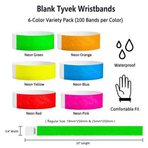 Bracelets en Tyvek personnalisés en gros, bracelets imperméables imprimables, billets d'identification, papier promotionnel, bracelets personnalisés - Product Image 2