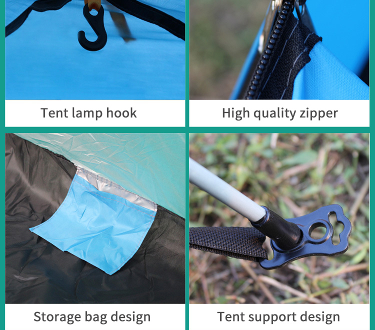 Outdoor camping tent 2-3-4 people full-automatic tent spring quick opening sunscreen water proof camping tent