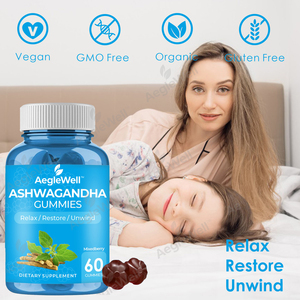 เอเกลเวลล์ แอกวากันดา กัมมี่ส์ สารสกัดจากรากอัชวกันดาเข้มข้น ผสมวิตามินดี2 สำหรับผู้ชายและผู้หญิง - Product Image 4