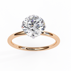 Stylish Rose Gold <b>Diamond</b> <b>Ring</b> for Women Modern Classic Elegant Fashion Daily Wear Jewelry Shiny Finish Lightweight Gift Look - Product Image 2
