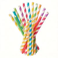 Pailles en papier biodégradables rayées orange et blanches pour le vin, décoration élégante pour les fêtes, mariages, anniversaires, Nouvel An