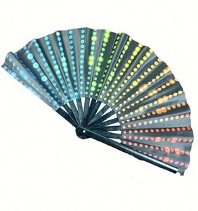 High Quality Big Size Clack Kung Fu Rave Hand Fans With Factory Price - Product Image 1