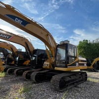 Excavatrice d'occasion CAT 320B à faible nombre d'heures de fonctionnement, moteur 3066T d'origine, hydraulique Caterpillar complet, idéale pour le remblaiement de chantier et les travaux de construction routière