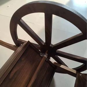 Boîte à fleurs et étagère créatives en bois brûlé pour l'extérieur - Product Image 6