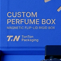 Scatola Regalo di Lusso Personalizzata Blu per Colonia e Profumo con Espositore Magnetico e Confezione in Carta per Fragranze