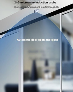 Système de porte coulissante en verre automatique pour porte automatique Ouvreur de porte robuste à distance pour immeuble de bureaux - Product Image 5