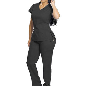 Medical Scrubs Wholesale Spandex Joggers Scrubs Suit Fashion Hospital Nurse <strong>Uniform</strong> Dental <strong>Clinic</strong> Custom Women Scrub Sets - Product Image 5