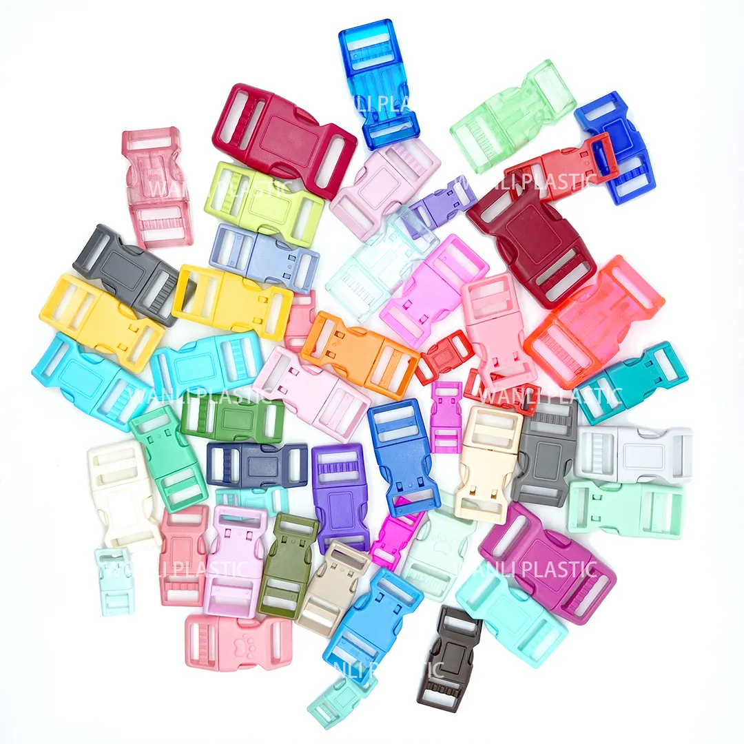 Hebilla de plástico colorida para bolsa, hebilla de Liberación lateral de plástico, accesorios