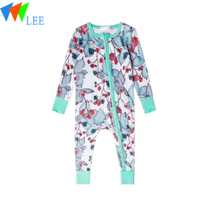 Combinaison bébé en bambou avec fermeture éclair, body imprimé numériquement, vêtements en bambou pour bébé, pyjama bébé en bambou - Product Image 5