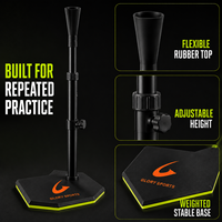 Support de frappeur de baseball OEM personnalisé, réglable en hauteur, équipement d'entraînement avec conception portable