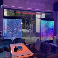 Panneau mural à bulles d'eau en acrylique LED dansant, utilisé comme séparateur de pièce avec éclairage LED multicolores