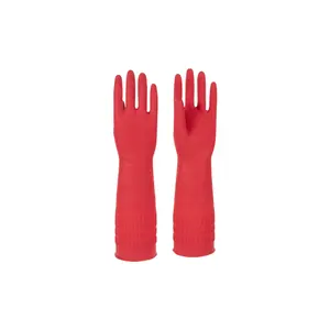 Extra lange Industrie Schwerlast Gummihandschuhe Naturlatex Handschuhe Produktionslinie