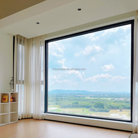 Ventana Fija de Alta Resistencia para Sótano de Villa, con Rotura de Puente Térmico, de Aleación de Aluminio, Privacidad, Vidrio Templado, Cerradura de Seguridad para Niños, para Baño y Cocina
