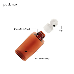 ขวด PET ทรงเหลี่ยมแบน 100 มล. สำหรับใส่ไฮโดรซอลล้างหน้า - บรรจุภัณฑ์โลชั่นบำรุงผิว แชมพู เครื่องสำอาง แบบกำหนดเอง ขายส่ง - Product Image 2
