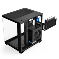 Boîtier PC Gaming en Gros Micro ATX Mid-Tower avec Fenêtre Latérale en Verre Trempé, Châssis de Bureau à Flux d'Air Élevé, OEM