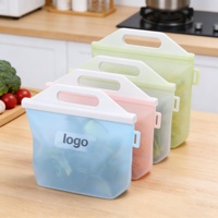 Sac de conservation alimentaire en silicone réutilisable, sans BPA, écologique, durable, portable et anti-fuite pour lait maternel et aliments, vente en gros
