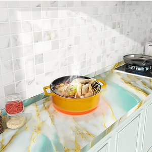 Pegatinas de Mármol de PVC Impermeables y Gruesas, Adhesivos Decorativos de Vinilo <span class=keywords><strong>para</strong></span> Baño, Escritorio, Papel Tapiz <span class=keywords><strong>para</strong></span> Cocina en Rollos - Product Image 5