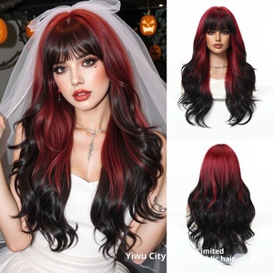 Peluca de encaje frontal pequeña para mujer, cubre toda la cabeza, encaje transparente, peluca de cosplay para Halloween, disfraz de Navidad, ondas grandes, 180% de densidad - Product Image 6