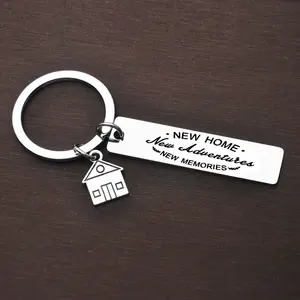 2024 New wholesale custom logo stainless steel keychain new home friend gift best key chains