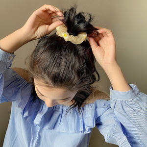 Vendita Calda Ins Semplice Stile Floreale Organza Nastri Per Capelli di Fiori Colorati Legami Elastici Dei Capelli Della Corda Ponytail Holder Per Le Donne Ragazze - Product Image 3